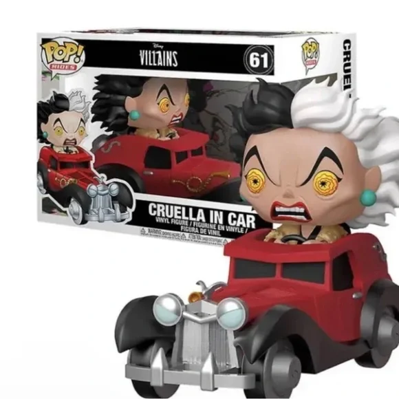 Funko rides 61 Disney Villains
-Cruella in Car (HT Esclusive ) - Picture 2 of 9